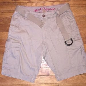 Red camel Cargo shorts